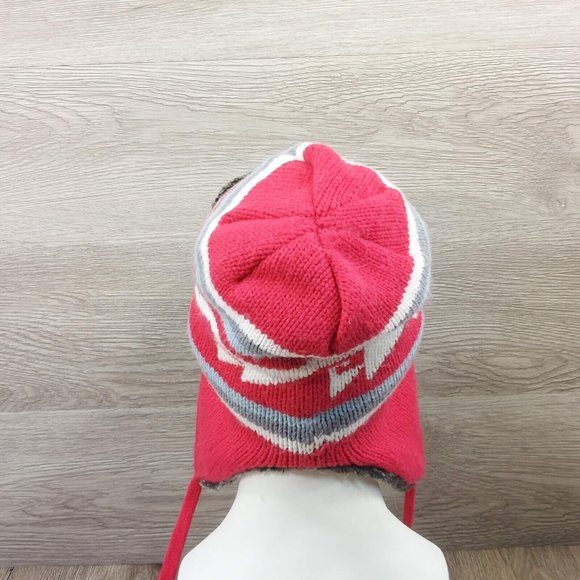 Earflaps Winter Hat Ear Cover Unisex Warm Fur Lining Beanie Aviator Cap Gray/Red - Picture 10 of 16